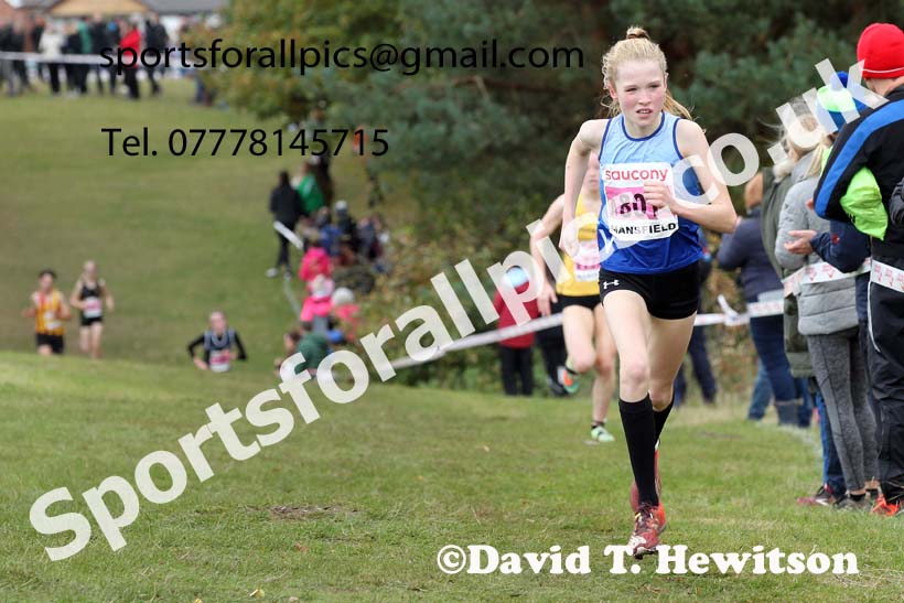 Girls under-15s 2021 National Cross Country Relays, Berry Hill Park, Mansfield. Photo: David T. Hewitson/Sports for All Pics
